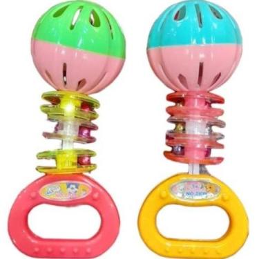 Imagem de Kit 2 Chocalhos Infantis Coloridos - Estimula Audição e Coor - Skyshop