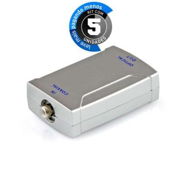 Imagem de Kit 5 Conversor Coaxial para Óptico - CIRILO CABOS