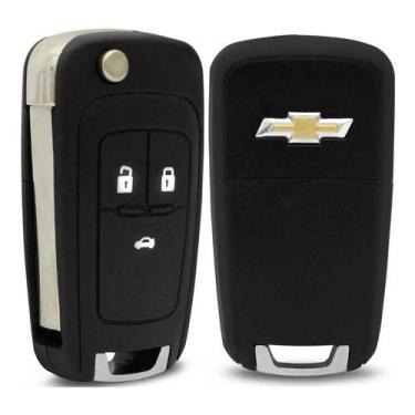 Imagem de Carcaça Chave Canivete Cruze Cobalt 2015 2016 2017 3 Botões - Chevrole