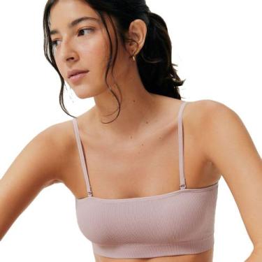 Imagem de Top Faixa Hering Alça Removível, Hrgkmm, Rosa claro, M