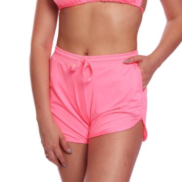Imagem de Short Saída Praia Piscina Bolso Academia Corrida Vih Triny Rosa-Feminino