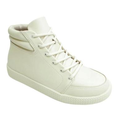 Imagem de Bota Coturno Cano Curto Feminina Conforto Beira Rio 9078.101, Creme, 3