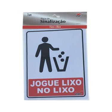 Imagem de Placa sinalização lixo no lixo 15x20 VMP