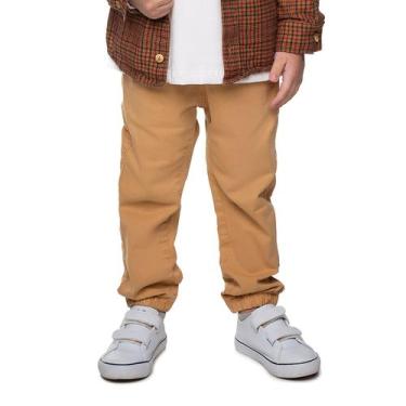 Imagem de Calça Infantil Jogger Sarja Comfort Mostarda Have Fun, 1 ano