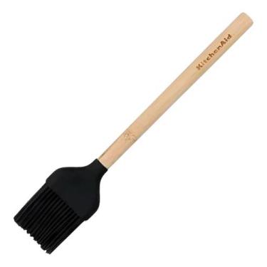 Imagem de Pincel Cerdas Silicone Cabo madeira Bétula Kitchenaid Black