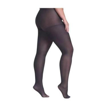 Imagem de Meia Calça Preta Fio 40 Opaca Plus Size Loba by Lupo, XG, Preto