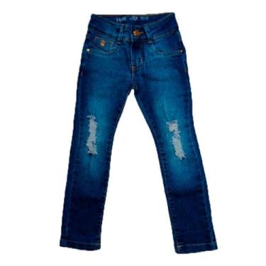 Imagem de calça jeans Infantil manabana menina, Azul marinho, 6