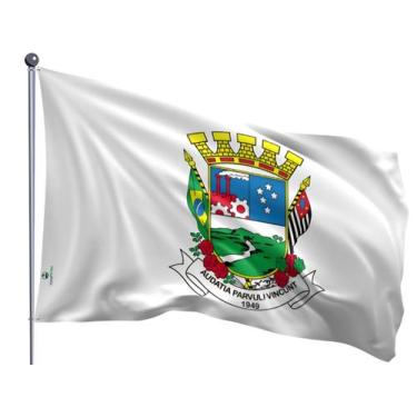 Imagem de Bandeira do Município de Poá Dupla Face Estampada Tamanho 70x100cm - P