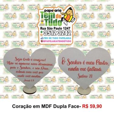 Imagem de Coração em MDF - Papelaria tem de Tudo