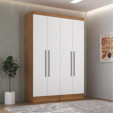 Imagem de Quarto Completo 4 Portas 4 Gavetas 2 Peças Viena Espresso Móveis Marro