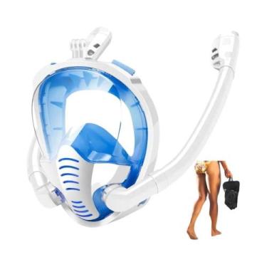 Imagem de Máscara De Snorkel Para Adultos E Adolescentes Com Tubos Duplos E Visã