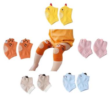 Imagem de Joelheiras para bebês, pacote com 5 joelheiras antiderrapantes Little 