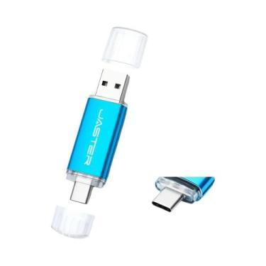 Imagem de Pen Drive USB Tipo C 2 Em 1 De Alta Velocidade Em Metal 128GB 64GB 32G