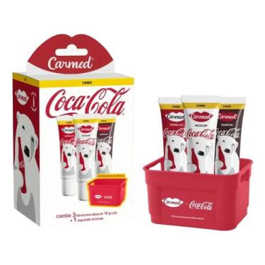 Imagem de Kit Carmed Coca-cola 3 Hidratantes Labiais