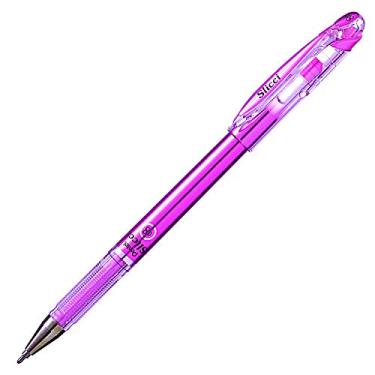 Imagem de Pentel Caneta de gel com ponta de agulha metálica de 0,8 mm, tinta rosa metálico, caixa com 12 (BG208-Mp)