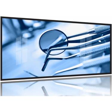 Imagem de Quadro Odontologia Decorativo Instrumentos Dentista Moldura Preta 2x2