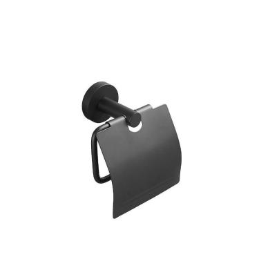 Imagem de Papeleira com Tampa Chicago Preto Fosco Sensi D`acqua