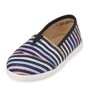 Imagem de The Children's Place Pantufa feminina E Tg Stripe Cstl, Multi Clr, TDDLR 10 Medium US Infant