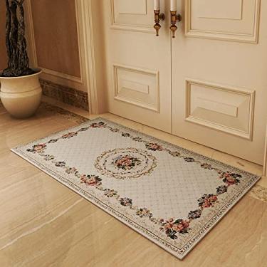 Imagem de Tapetes Rústicos de Área Floral Ukeler para Sala de Estar, Quarto, Sala de Jantar, Rústico, Rural Flower, 80 cm x 120 cm