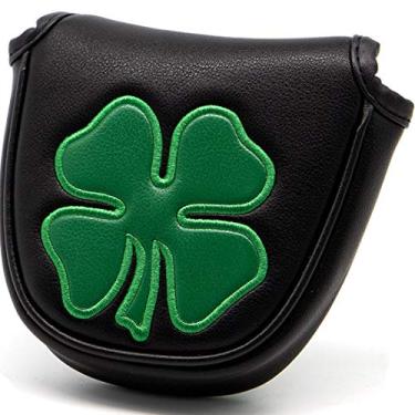 Imagem de Barudan Golf Capa protetora de taco de golfe com 4 folhas de trevo de golfe, trevo magnético para Odyssey 2 bolas, Red Oworks, Stroke Lab, Scotty Cameron, Taylormade Putters