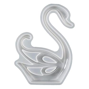 Imagem de vela cisne - moldes silicone para resina epóxi | moldes resina cisne resina epóxi cristal silicone aromaterapia cisne 3D fundição para decoração natal znet-au