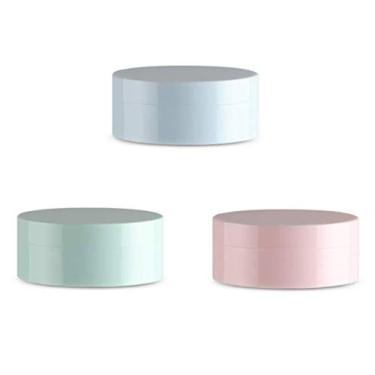 Imagem de DNHCLL Caixa de pó vazia de alta qualidade, 3 peças, 5 ml, estojo de plástico vazio portátil para viagem, caixa de pó solta, recipiente com peneira e tampas (rosa, azul e verde)
