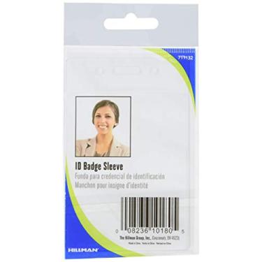 Imagem de Hillman Mangas de crachá de identificação, pacote com 5