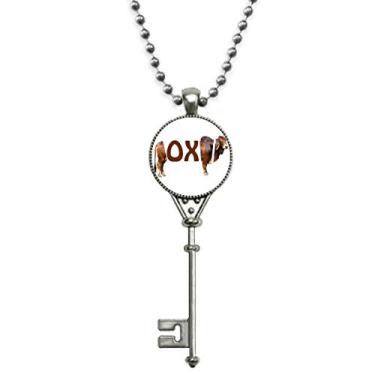 Imagem de OFFbb-USA Colar vintage de prata com pingente de arte déco para presente à base de carne