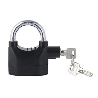 Imagem de BAODAN alarme, trava alarme segurança universal 110dba, cadeado resistente à prova intempéries, trava alarme anti-roubo, para porta motor e bicicleta
