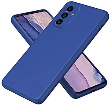 Imagem de Capa de silicone compatível com capa Samsung Galaxy A24 2023, capa de telefone de silicone líquido protetora ultrafina à prova de choque com capa de forro de microfibra macia anti-riscos (Color : Blu