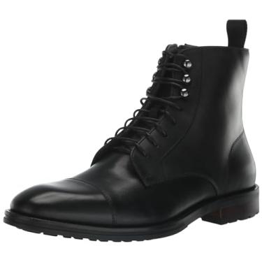 Imagem de Steve Madden Bota masculina Daylon Combat, Couro preto, 7.5