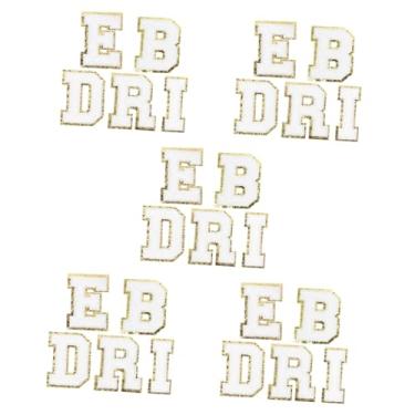 Imagem de EXCEART 5 Conjuntos Fragmento remendos do alfabeto a-z patches de bordado vestidos decoração ferro em letras de remendo remendos de roupa a ferro computador aplique tecido