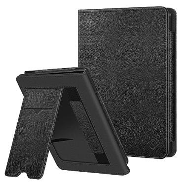 Imagem de Fintie Capa com suporte para leitor digital Kobo Clara Color (2024)/Clara BW (2024)/2E (2022) de 15.2 cm – Capa protetora de couro sintético premium com função hibernar/despertar automática com