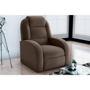 Imagem de Poltrona Reclinável PMX1 Civic Veludo Marrom E426 - Matrix