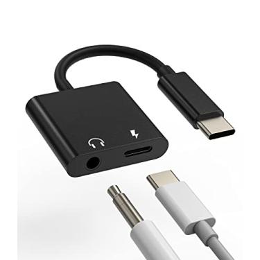 Imagem de Adaptador USB C para áudio de 3,5 mm (2 em 1) DAC tipo C conector auxiliar divisor cabo de carregamento acessório compatível com Samsung Galaxy S23 S22 S20 FE Ultra LG Apple IPhone15 Ipad Pro Air