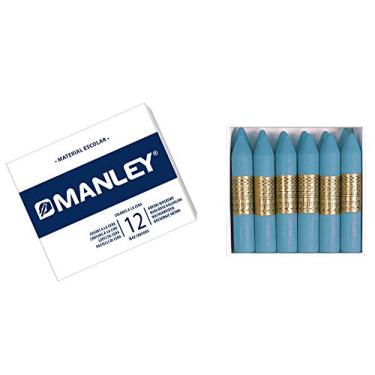 Imagem de Manley mnc04840 – Pacote com 12 gizes de cera, azul celeste claro