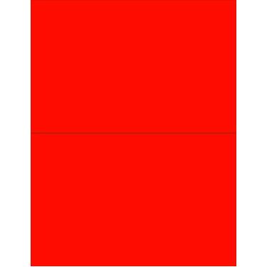 Imagem de Etiquetas fluorescentes de alta luz cor neon de 21 x 11 polegadas para impressora a laser e jato de tinta (vermelho fluorescente, 21,5 cm x 13,5 cm - 2 por página | 200 etiquetas)