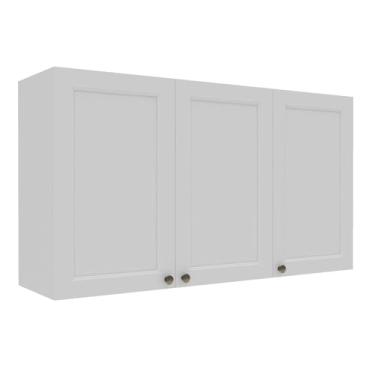 Imagem de Armário Aéreo 120cm com 3 Portas 2323 Provençal Branco