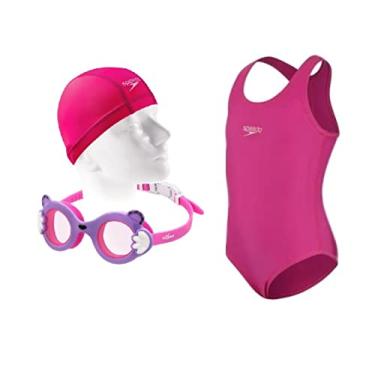 Imagem de Kit Natação Speedo Maiô Infantil + Óculos Baloo + Touca Xtrafit Tecido (4 anos)