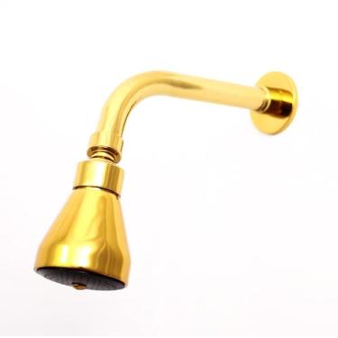 Imagem de Ducha Chuveiro Articulado Para Aquecedor A Gás E Solar Dourado Samer Metais