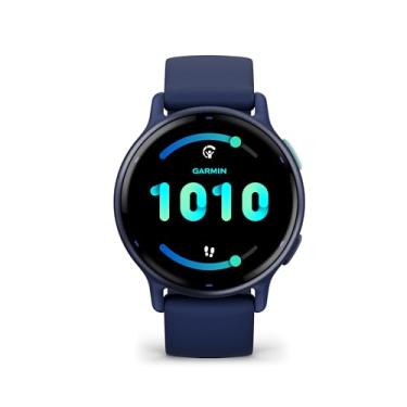 Imagem de Monitor Cardíaco de Pulso com GPS Garmin Vivoactive 5 Azul marinho com pulseira de silicone Azul marinho