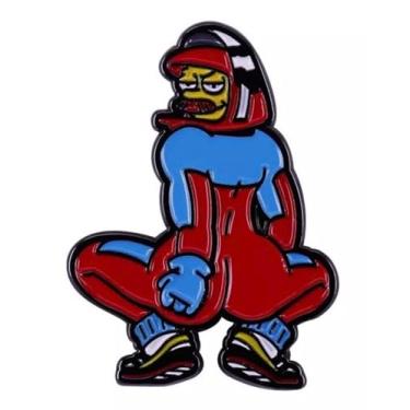 Imagem de Stupid Sexy Ned Butt Ski Suit Flanders Desenho Animado Comédia Programa de TV 3 cm Emblema de Broche Esmaltado, 1.2 Inches, Esmalte, Esmalte