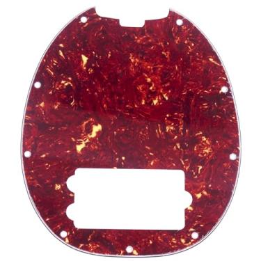 Imagem de Musiclily 9 Furos Escudo Baixo Pickguard para Musicman Stingray Bass 4 Cordas,4 Camadas Vintage Tortoise