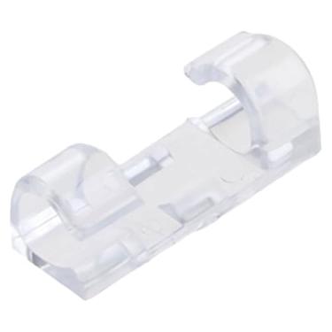 Imagem de Clip Fixador Organizador de Fios e Cabos 20 Peças Autoadesivo (Transparente)