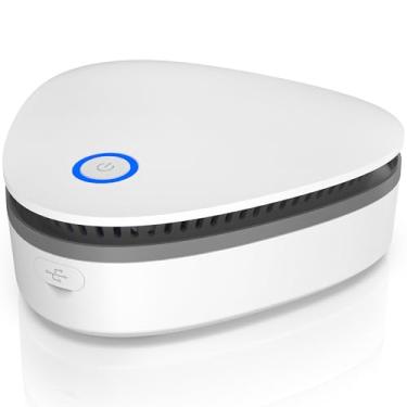 Imagem de VANSU Mini máquina de ozônio alimentada por bateria de 20 mg/h para caça, casa, sapatos, armário, geladeira, areia para gatos (branca)