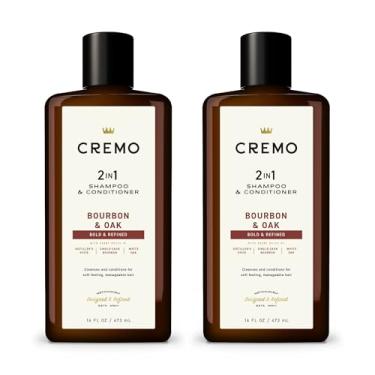 Imagem de Cremo Bourbon & Oak Barber Grau 2 em 1 Shampoo e Condicionador, 400 ml (pacote com 2) – Uma mistura sofisticada de especiarias de destilador, Bourbon fino e carvalho branco