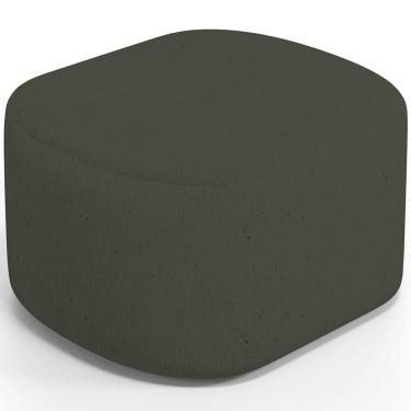 Imagem de Puff Decorativo Orgânico para Living Quarto 70cm Doha W01 Linho Verde Musgo - Lyam Decor