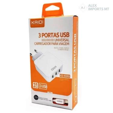 Imagem de Carregador Celular Entradas Alexx Carga Rapida Kaid 606 - Alex Imports