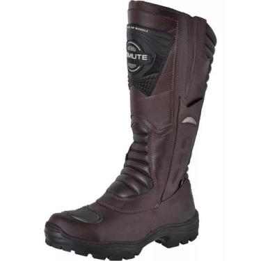 Imagem de Bota Motociclista Cano Alto Militar Logo Azimute - Elite - Café, 35