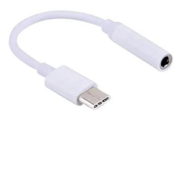 Imagem de Adaptador Tipo C X P2 Fone De Ouvido - KIN, Branco